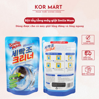 Bột tẩy vệ sinh  lồng máy giặt  SIÊU HIỆU QUẢ Smile Mom 450g
