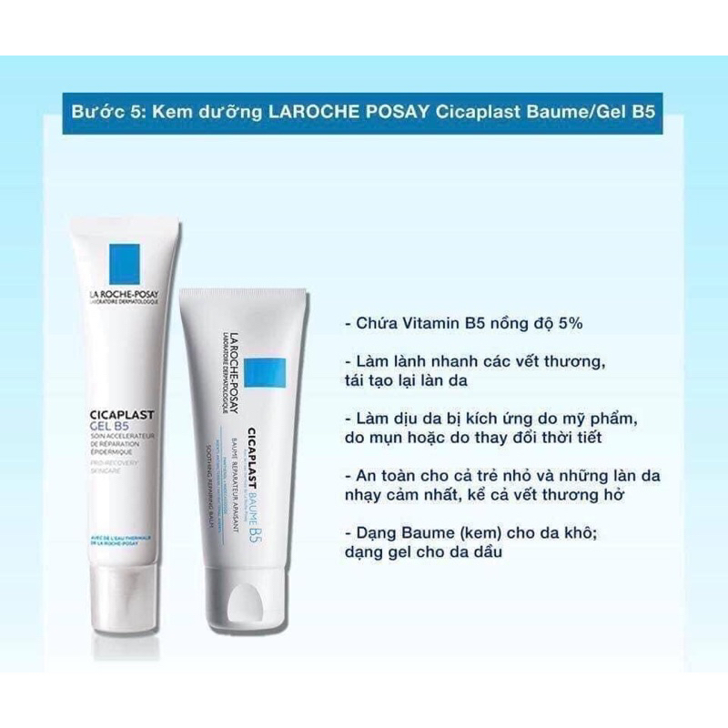 Kem/Gel Dưỡng La Roche Posay b5 phục hồi da Cicaplast b5 Baume 40/100ml Duduhouse
