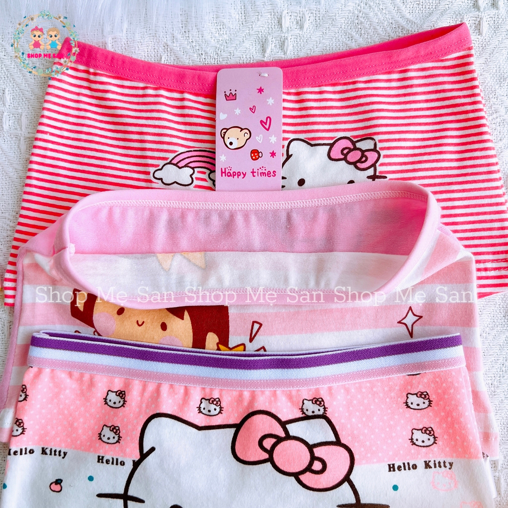 Quần Chip Bé Gái, SET 4 QUẦN Chip Đùi Bé Gái Chất Cotton Cao Cấp, Co Giãn Tốt, Nhiều Hoạ Tiết Dễ Thương