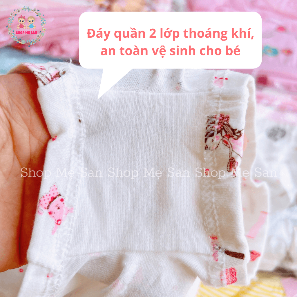 Quần Chip Bé Gái, SET 4 QUẦN Chip Đùi Bé Gái Chất Cotton Cao Cấp, Co Giãn Tốt, Nhiều Hoạ Tiết Dễ Thương