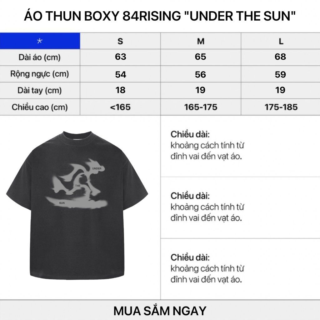 Áo Thun Boxy Under the sun - THƯƠNG HIỆU 84RISING