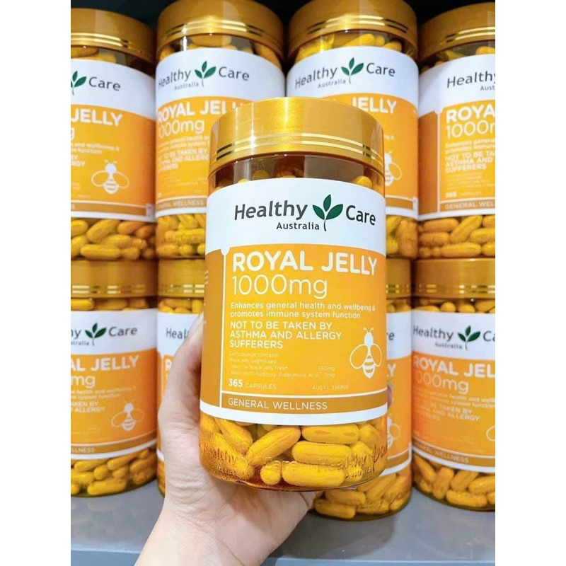 Viên Uống Sữa Ong Chúa Healthy Care - Royal Jelly 1000mg - Úc