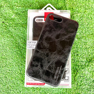 Ốp Lưng iPhone 7 Plus / 8 Plus Da Đen Trơn Đơn Giản Cao Cấp KST Design