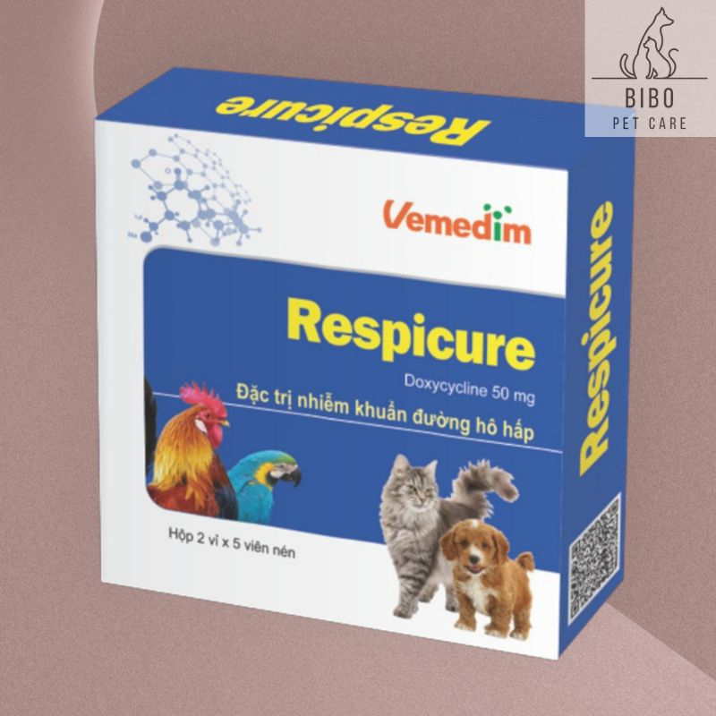 VEMEDIM Respicure  giải quyết hết hô hấp, ký sin.h trùng máu ở chó mèo - Bibopetcare