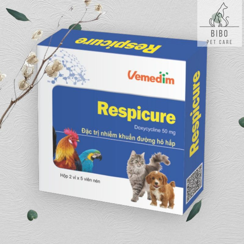 VEMEDIM Respicure  giải quyết hết hô hấp, ký sin.h trùng máu ở chó mèo - Bibopetcare