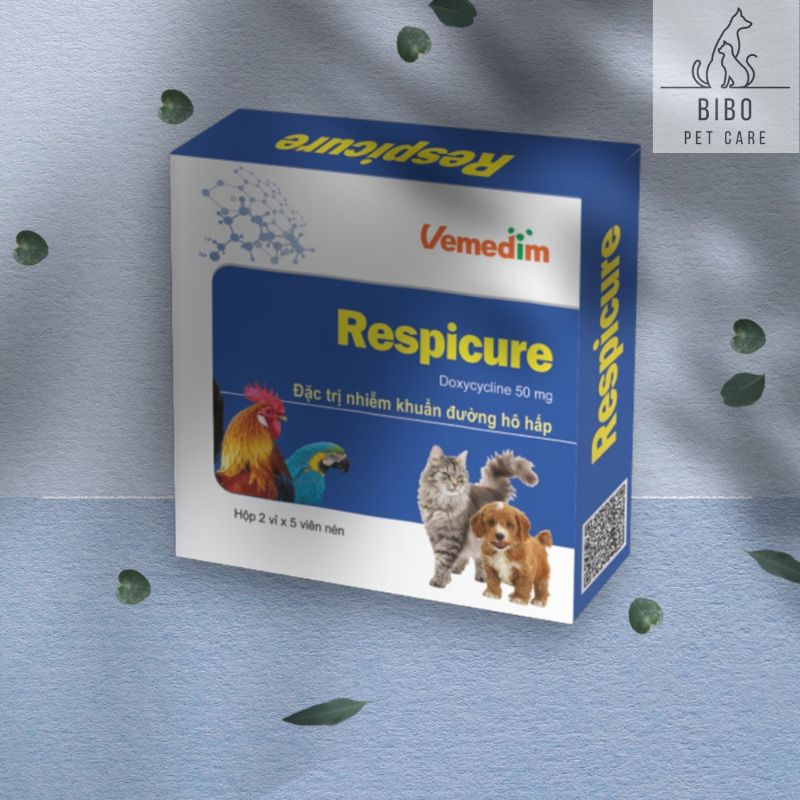 VEMEDIM Respicure  giải quyết hết hô hấp, ký sin.h trùng máu ở chó mèo - Bibopetcare
