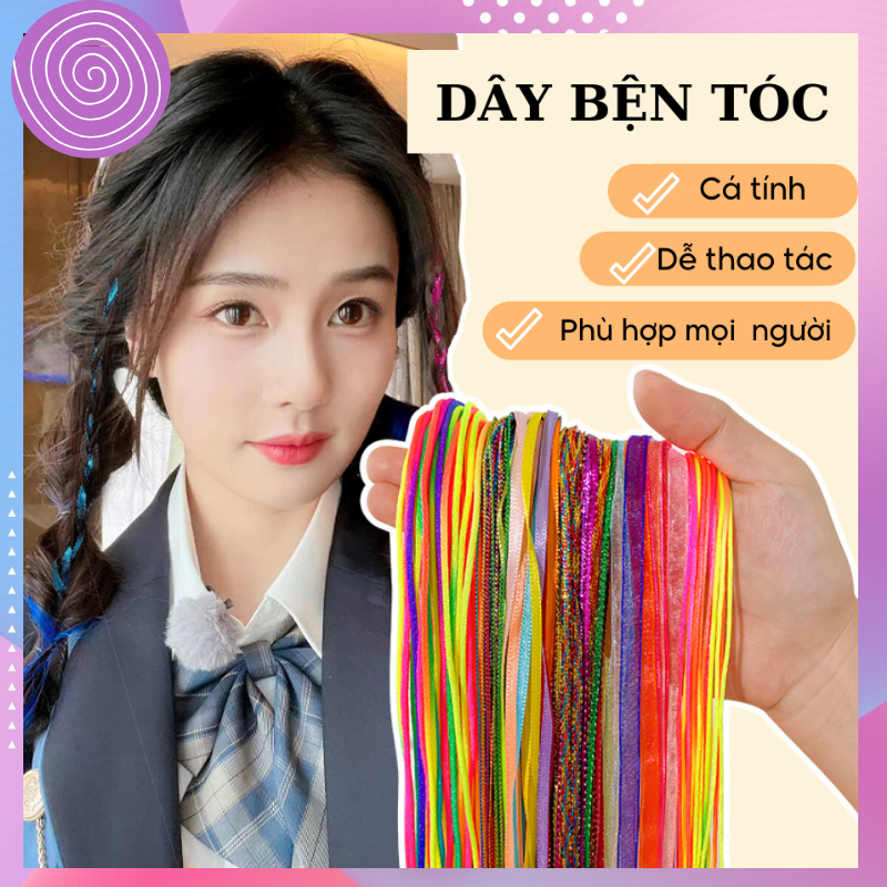 Dây bện tóc, tết tóc kim tuyến, ruy băng