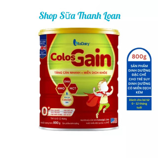 Combo 4 lon sữa bột tăng cân nhanh colos gain 0+ hộp 800g.