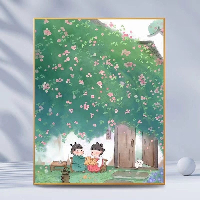 Tranh Tô Màu Theo Số Kích Thước 30x40cm Có Căng Khung Sẵn