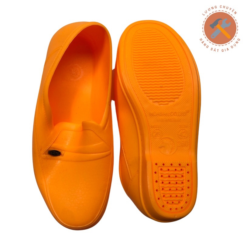 Giày cao su vàng bảo hộ lao động, giày thợ xây Hoa San LOẠI 1 VNXK