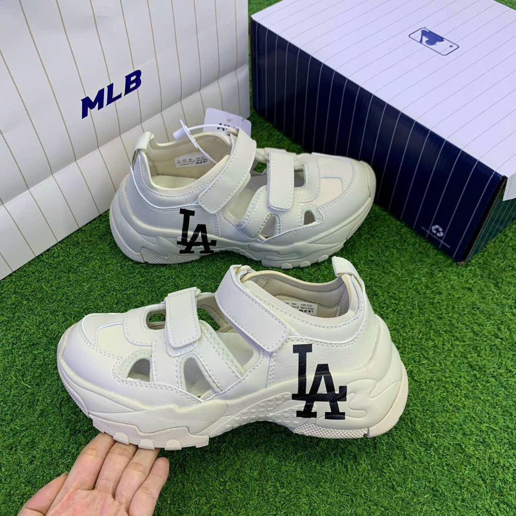 Giày MLB BigBall Chunky Mask Ny, Giày mlb quai dán Thể Thao MLB Nâu Kem NY chunky New York Yankees
