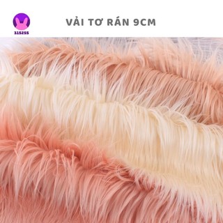 Sẵn - Vải tơ rán 9cm may tóc doll, vải lông dài, vải tóc chiên