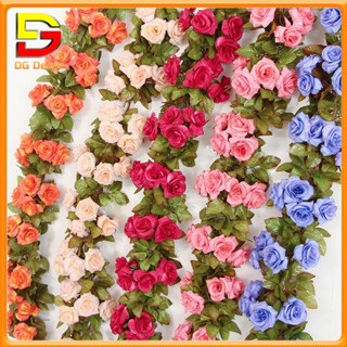  Dây Hoa Hồng Leo Dài 2m3 Hoa Giả Cao Cấp Trang Trí Tường Nhà Sự Kiện DG-27 