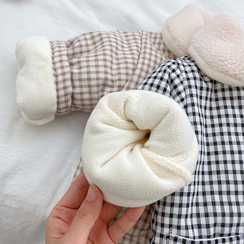 Khoác Kẻ Caro Lót Lông Ấm Cho Bé Trai Bé Gái Hàng QCCC