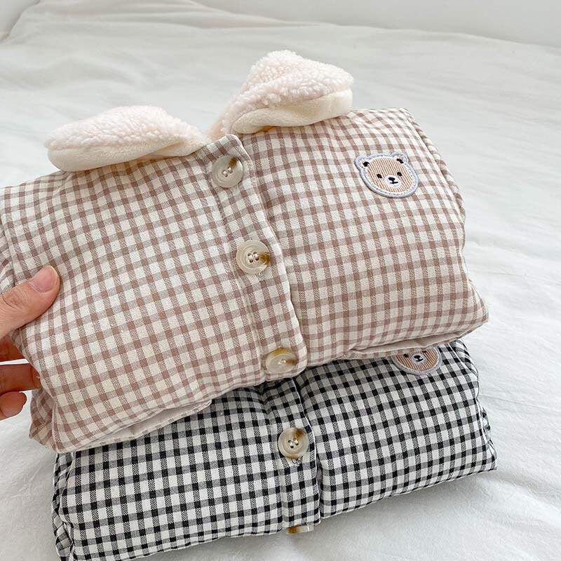 Khoác Kẻ Caro Lót Lông Ấm Cho Bé Trai Bé Gái Hàng QCCC