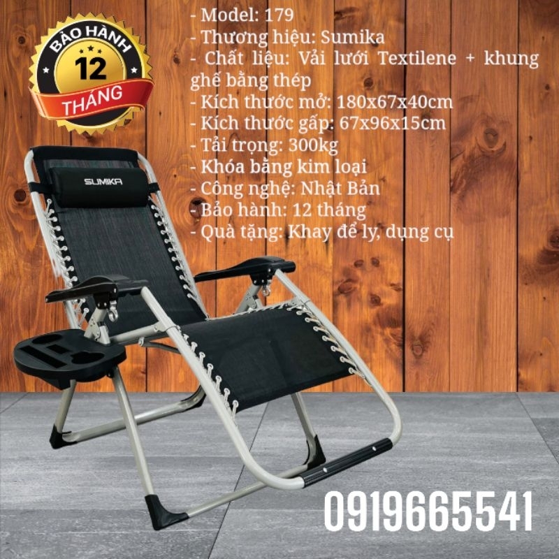 Ghế gấp xếp thư giãn đa năng SUMIKA 179