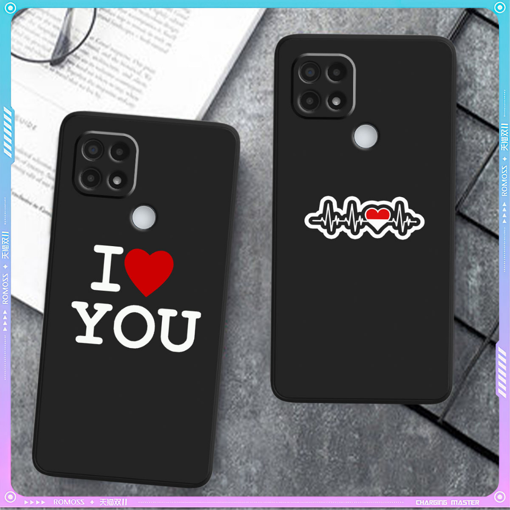 Oppo A15 / A15s Cạnh Vuông Bảo Vệ Cam /Sticker giễ thương