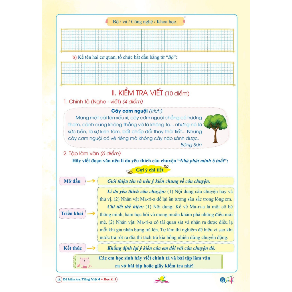 Sách - Đề Kiểm Tra Tiếng Việt Lớp 4 Học Kì 1 - Kết Nối Tri Thức