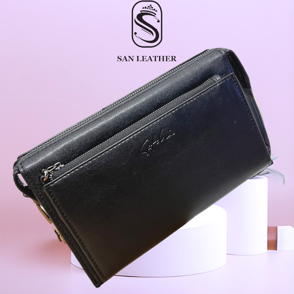 Ví Cầm Tay Da San Leather S542