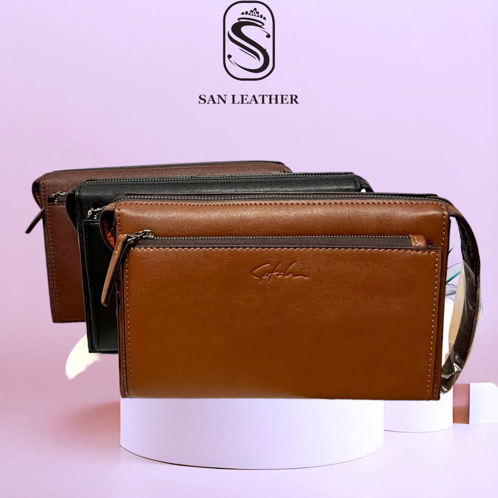 Ví Cầm Tay Da San Leather S542