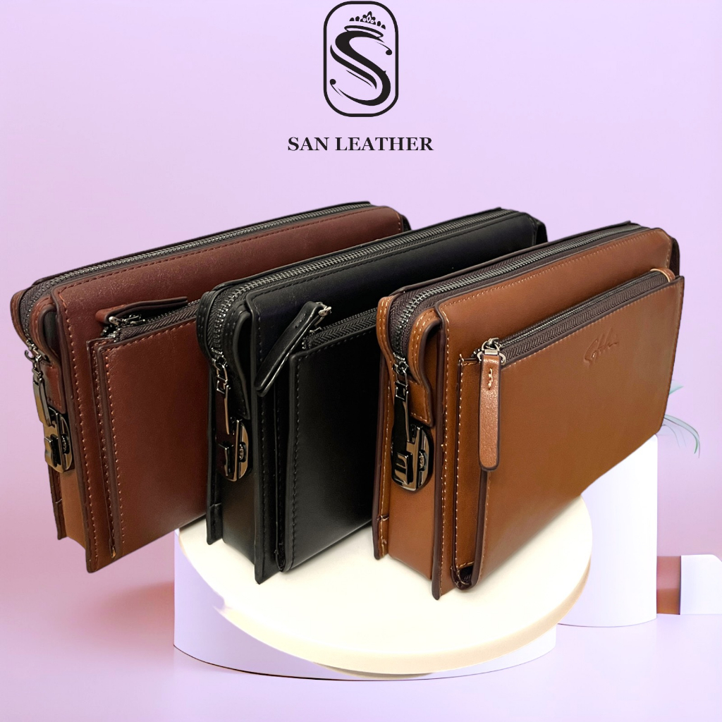 Ví Cầm Tay Da San Leather S542