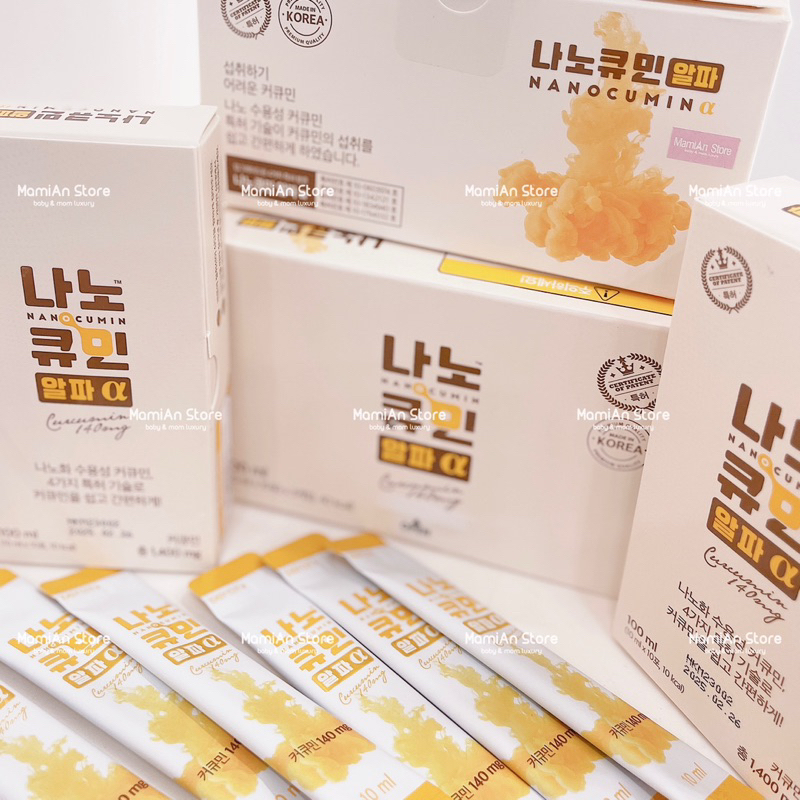 Tinh nghệ Nano Cucurmin Hàng Air Hàn Quốc, Chính Hãng/1 hộp 30 gói