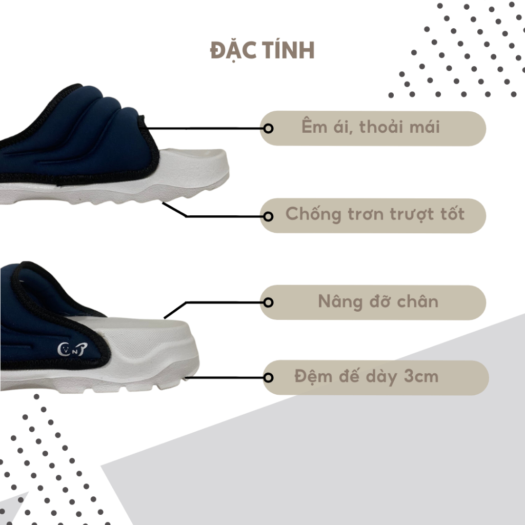 Dép Quai Ngang Waffalo Wave Cho Nam Nữ Kiểu Dáng Thời Trang Êm Ái Bền Đẹp Lên Chân Thoải Mái