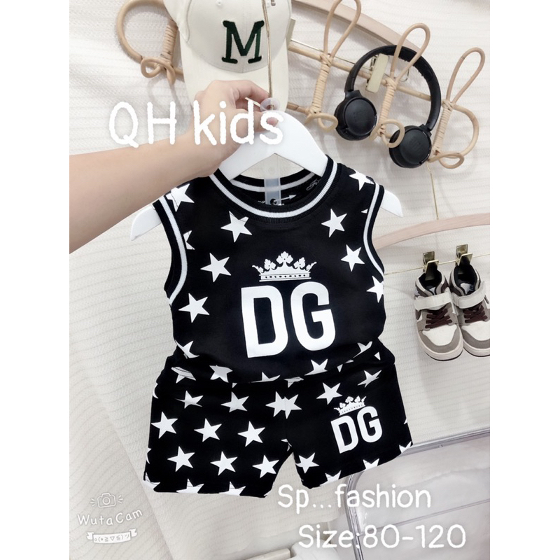 Bộ cotton QC cho bé trai từ 9-14kg