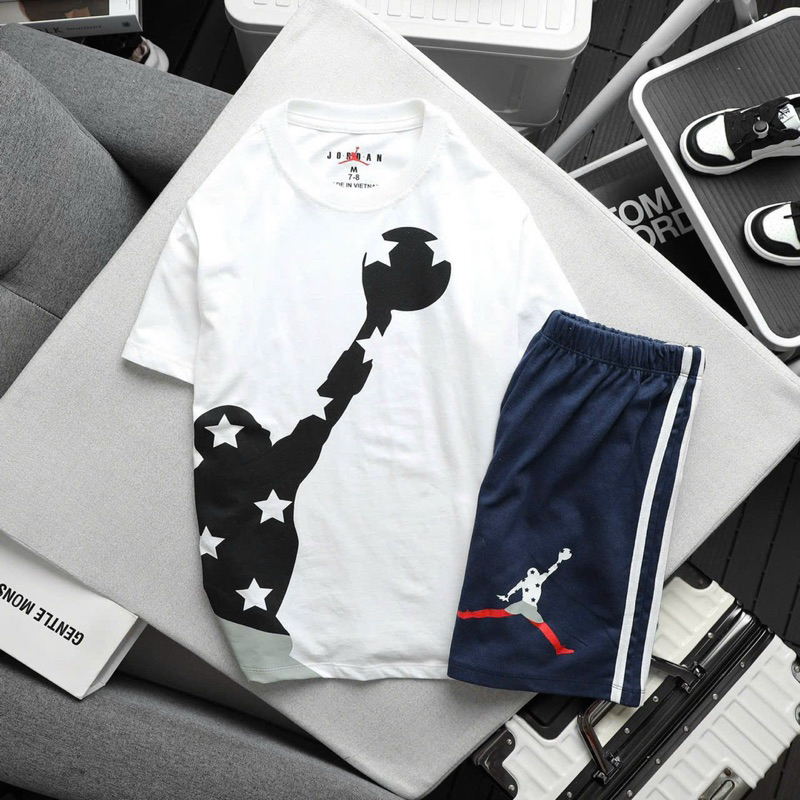 Bộ Thun Cotton Bé Trai Tay Ngắn VNXK