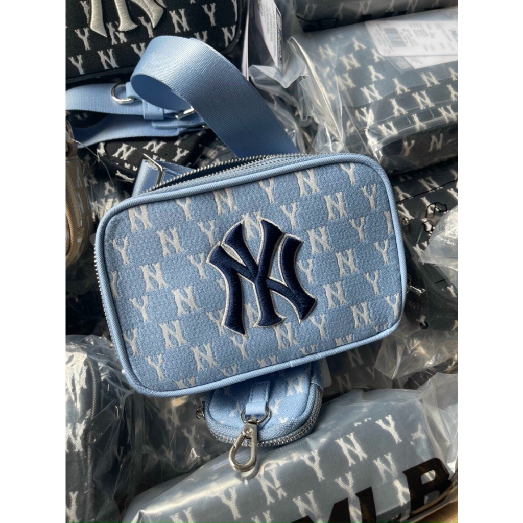 Túi MLB Dáng Hộp 2 ngăn size 18 cm - Monogram Mini Crossbag