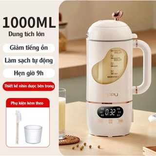 Máy xay nấu làm sữa hạt sinh tố mini cầm tay yidpu màu trắng dung tích 1l bảo hành 12 tháng