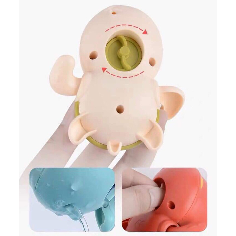 Rùa bơi vặn cót,đồ chơi dưới nước thả bồn tắm cho bé