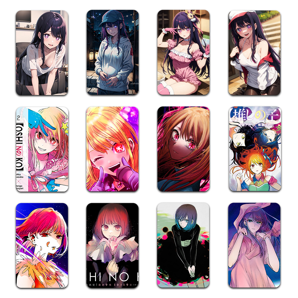 Thẻ Card Bo Góc in 2 mặt Anime Manga Light Novel Oshi no Ko - Giấy Dày Cứng - Có Cán Màng – 2D Tộc Shop