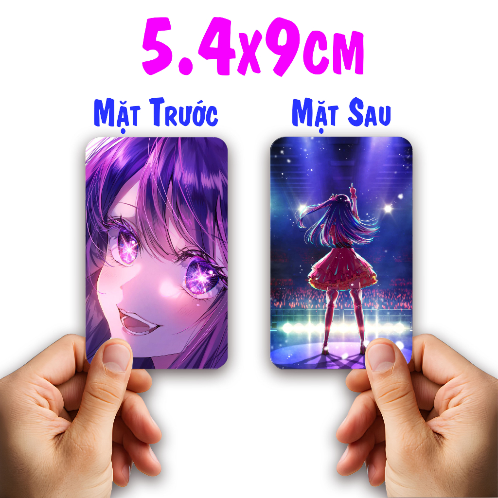 Thẻ Card Bo Góc in 2 mặt Anime Manga Light Novel Oshi no Ko - Giấy Dày Cứng - Có Cán Màng – 2D Tộc Shop
