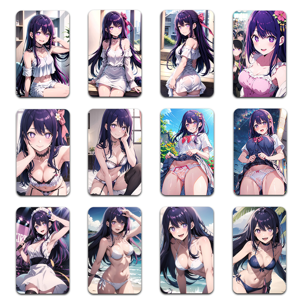 Thẻ Card Bo Góc in 2 mặt Anime Manga Light Novel Oshi no Ko - Giấy Dày Cứng - Có Cán Màng – 2D Tộc Shop