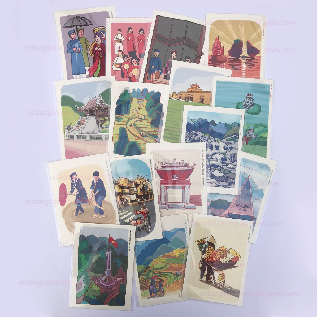 Postcard Việt Nam Tươi Đẹp  by ocbongtai.artist