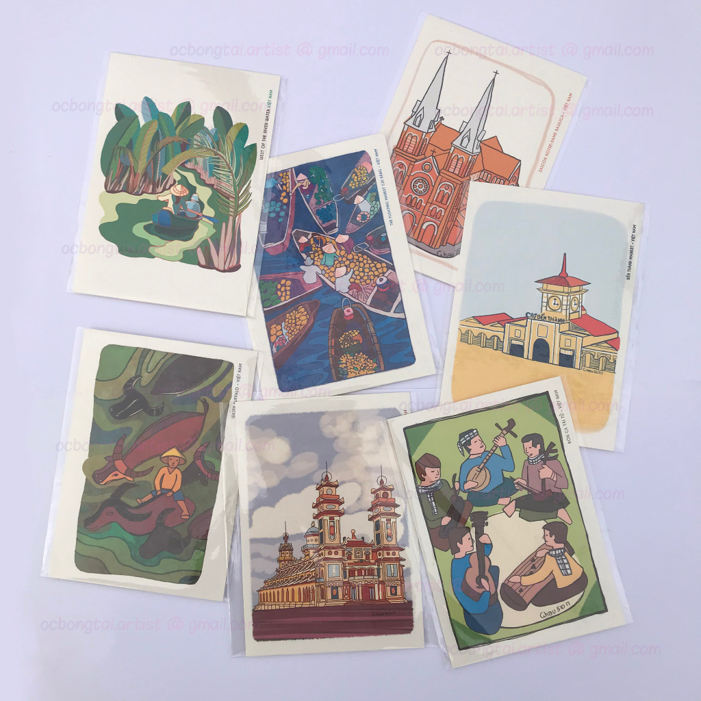 Postcard Việt Nam Tươi Đẹp  by ocbongtai.artist