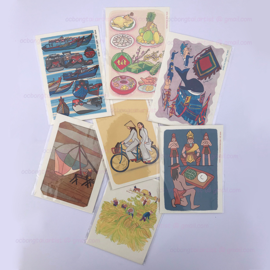 Postcard Việt Nam Tươi Đẹp  by ocbongtai.artist