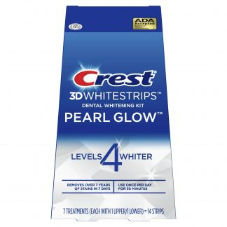 _Hộp 14 miếng (7 cặp) dán trắng răng Crest 3D Whitestrips Pearl Glow Levels 4 Teeth Whitening Strip (Hộ