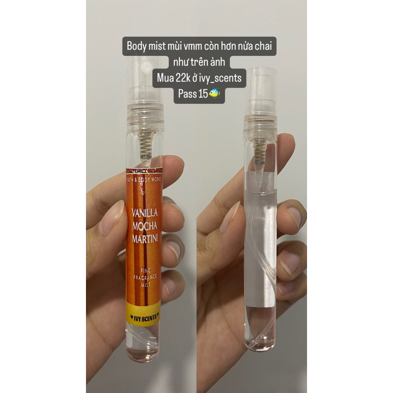 Pass bodymist mùi vanilla mocha martini