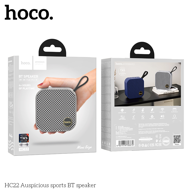 Loa Bluetooth đa năng Hoco HC22 Auspicious sports Wireless V5.2, pin 4H - Nhất Tín Computer