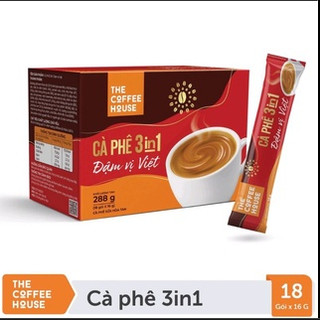 Cà phê the coffee house 3in1 đậm vị hộp 220g date t12/2023