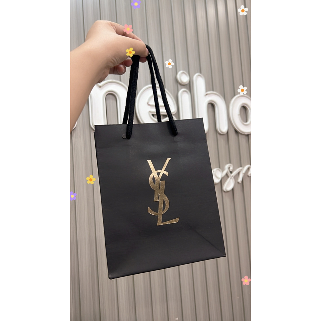 Túi Giấy Y S L Đen Size 20x16