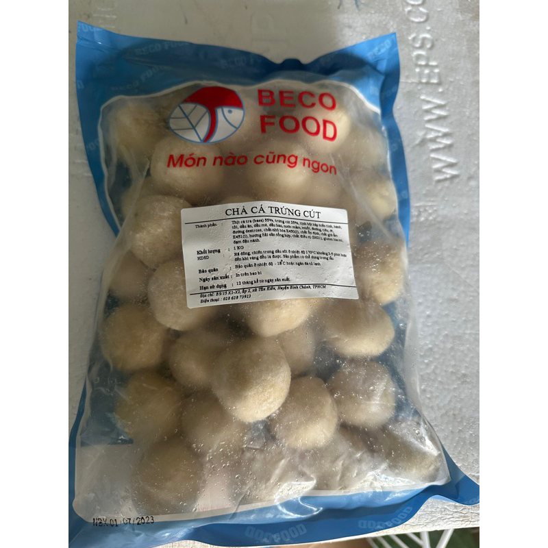 CHẢ CÁ TRỨNG CÚT BECO 1KG