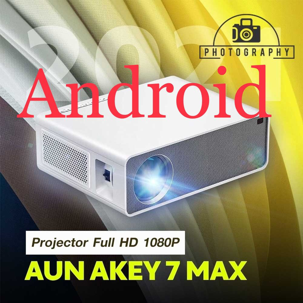 Máy chiếu Aun Akey7 max  , 8000lumens Basic, Full HD, kết nối điện thoại, laptop... Bảo Hành 12 Tháng