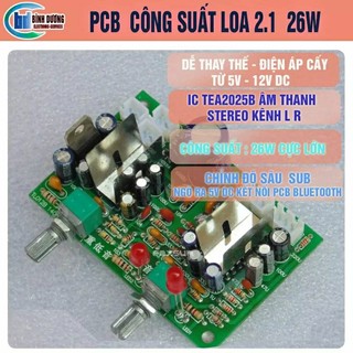 Bo mạch pcb âm thanh 2.1 tea2025b thay thế loa vi tính loa 2.1 có sub mới