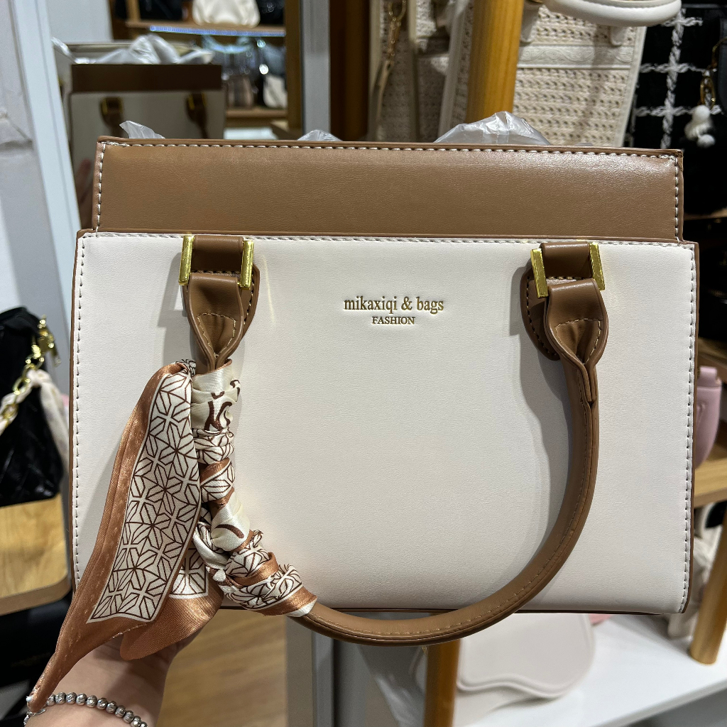 Túi đeo chéo công sở da mịn khăn nơ - Hàng loại 1 - DC552 26x20x11 cm