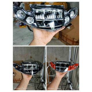 Đầu đèn sirius 2 tầng KÈMCHÂN H4_  1 CẶP BÓNG DEMI ,gắn cho si 50-110