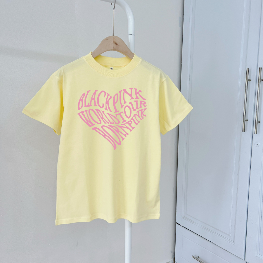 Áo Thun Nữ Baby Tee LYB BlackPinkWordtour form slim nhỏ có size chất vải Cotton 100%