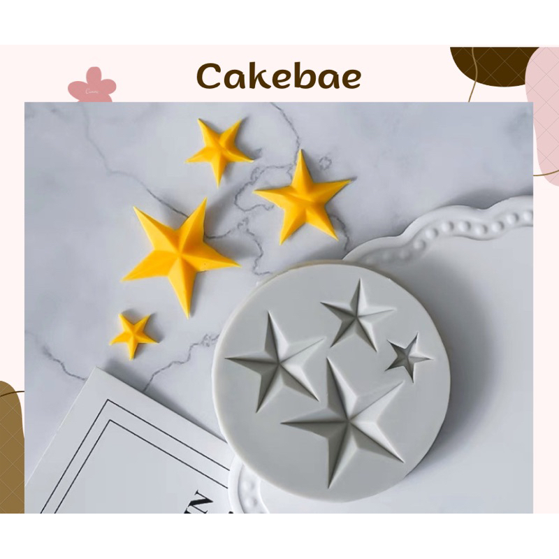 Khuôn silicone hình ngôi sao fondant/đất sét